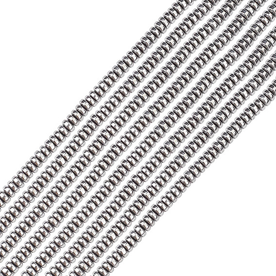 1 Strand Synthetic Non-Magnetic Hematite Beads Strands, Grade A, Rondelle, Smooth