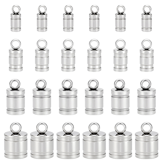 60 шт. 4 стили 201 наконечники шнура из нержавеющей стали, колонка