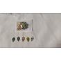 25Pcs 5 Styles Cinco de Mayo Sugar Skull Alloy Enamel Connector Charms, Light Gold