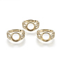 Регулируемые элементы латунных пальцев, широкая полоса манжеты кольца, открытые кольца, без кадмия и без свинца, плоские круглые лоток, Размер 8, без никеля 