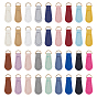 36Pcs 18 Styles PU Leather Zipper Pull Tabs