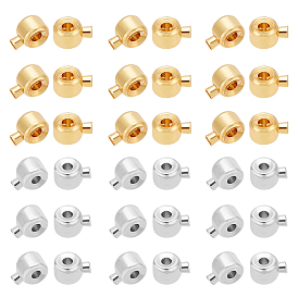 32 шт. 2 цвета латунных обжимных бусин, колонка