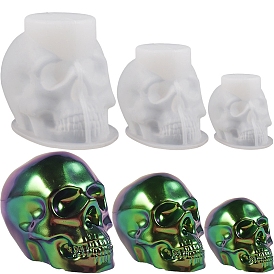  DIY Silicone Display Decoration Molds, Resin Casting Molds, Halloween Skull