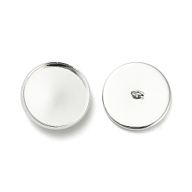 Плоские круглые настройки кабошон латунь подвесные, долговечный, стойки покрытие, без свинца и без кадмия