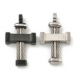 304 Stainless Steel Pendants, Cross Charm