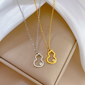 Minimalist Gold Necklace for Women, with Diamond Pendant - Elegant and Stylish