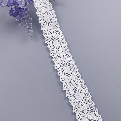 Flat Cotton Lace Ribbon, for DIY Jewelry Making, Birthday Wedding Party Decoration