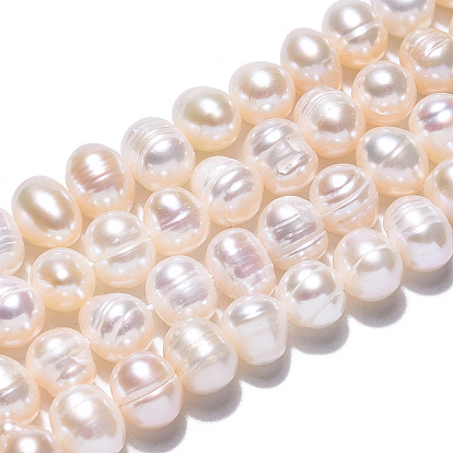 Grade AB Natural Cultured Freshwater Pearl Beads Strands, Potato