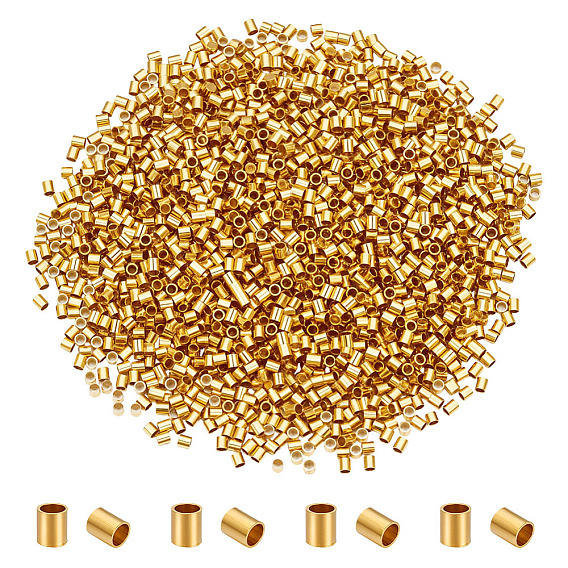 3000 шт. латунные обжимные бусины, без кадмия и без свинца, трубка