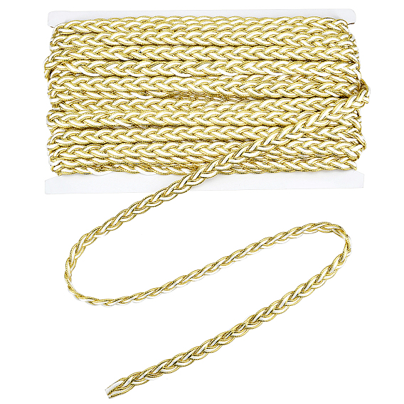 Лента для вязания из полиэстера и металлической пряжи, плоский, аксессуар для одежды