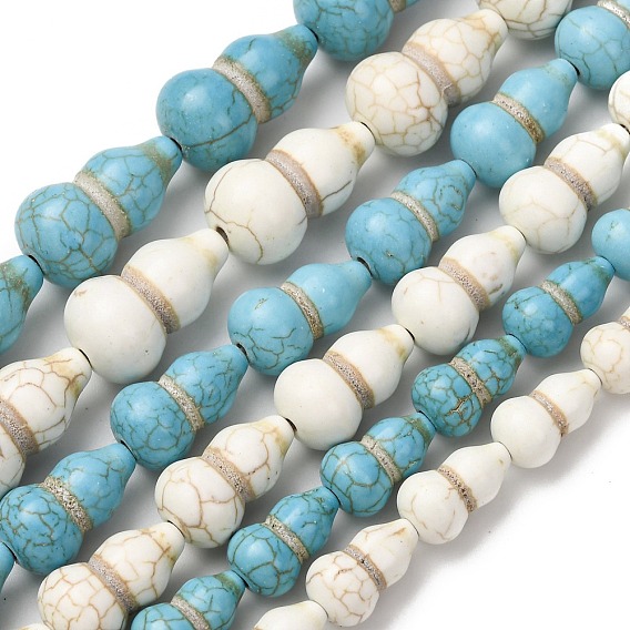 Синтетические бусины, окрашенные в бирюзовый цвет, Горлянка