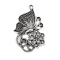 Tibetan Style Alloy Pendants, Butterfly & Flower Charms