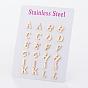 Stylish Stainless Steel Mini Ear Studs with 26 Alphabet Letters for Women - Fashionable Earrings Jewelry