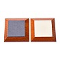 Square Wood Pesentation Jewelry Bracelets Display Tray, Covered with Microfiber, Coin Stone Organizer