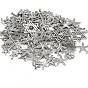 Tibetan Style Alloy Pendants, Star, 15~36x12~36x1.5~3mm, Hole: 2~4mm