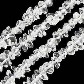 Transparent Glass Beads Strands, Chips