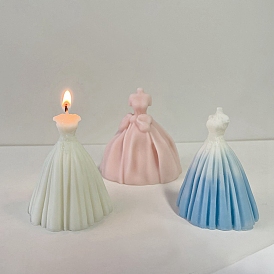 3D Wedding Dress DIY Silicone Bust Portrait Candle Molds, Half-body Sculpture Aromatherapy Candle Moulds, Scented Candle Making Molds