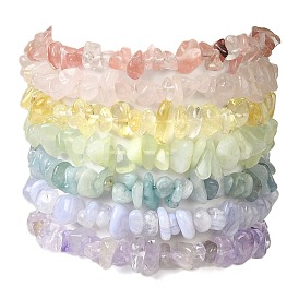 7Pcs Gemstone Stretch Bracelet Sets