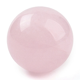 Natural Rose Quartz Sphere Beads, No Hole/Undrilled, Round Ball Beads