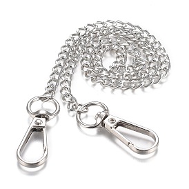 Wallet Chain, Pants Chain, Pocket Chains for Jeans and Keys, Alloy Curb Chain Belts, with Swivel Clasps