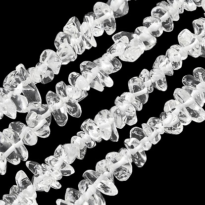 Transparent Glass Beads Strands, Chips