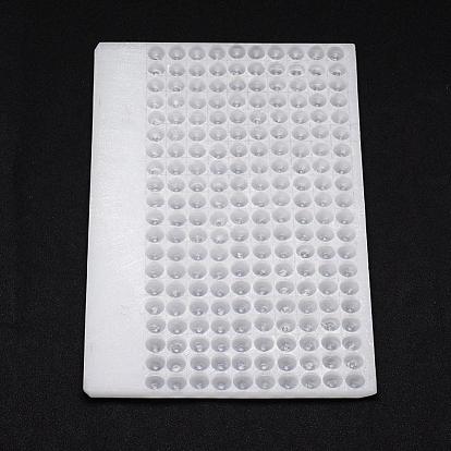 Plastic Bead Counter Boards, for Counting 10mm 200 Beads, Rectangle