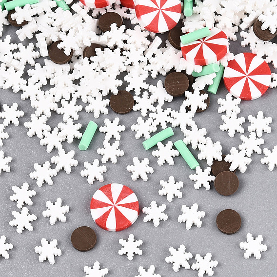 Ручной полимерной глины кабошонов, Новогодняя тема, разнообразные