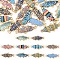 20 шт 10 цвета сплава эмалевые подвески, без кадмия, без никеля и без свинца, золотые, очарование рыбы