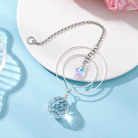 Круглые подвесные ловцы солнца из стекла и латуни, создатель радуги, украшение сада и дома своими руками