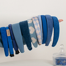 Klein blue sponge headband collection plush wide-brimmed headband girl pressing hairpin hair accessories female