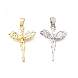 Латунные подвески с фианитами, ангельские прелести, долговечный