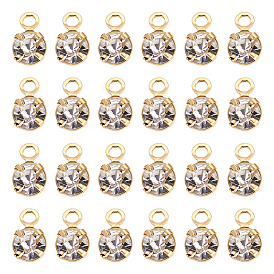 60шт. латунные подвески со стразами, без никеля 
