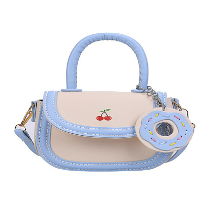 DIY PU Leather Donut Charms Crossbody Lady Bag Making Sets, Valentine's Day Gift for Girlfriend