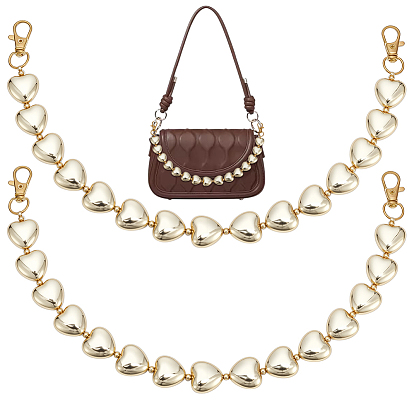 Ccb пластиковое сердце из бисера кошелек декоративные цепочки, принадлежности для сумок