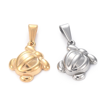 Pendentifs en acier inoxydable, tortue