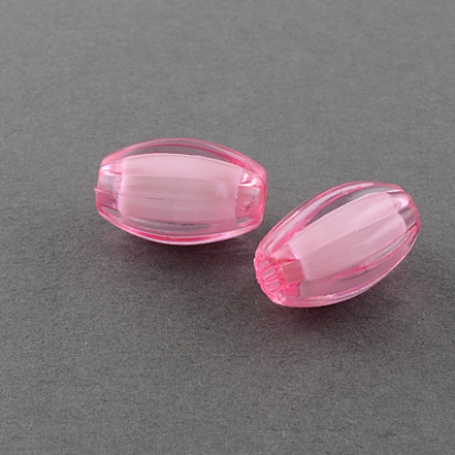 Transparent Acrylic Beads, Bead in Bead, Oval