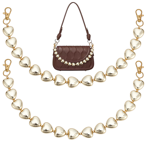 Ccb пластиковое сердце из бисера кошелек декоративные цепочки, принадлежности для сумок