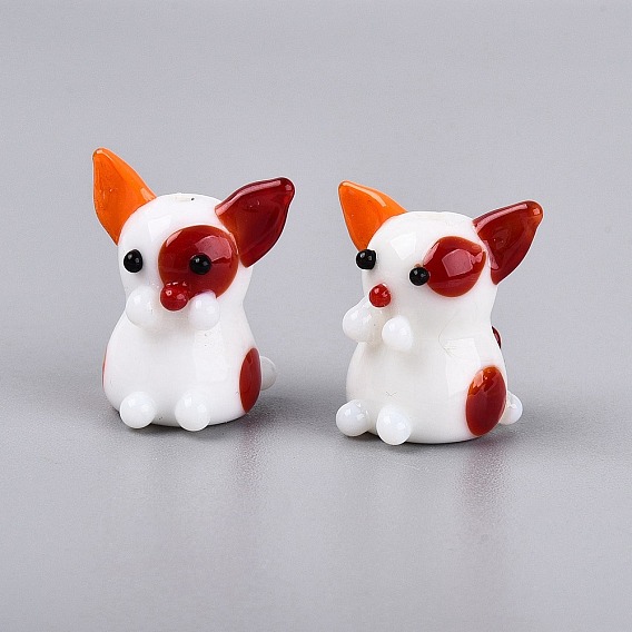 Handmade Lampwork Beads, Chihuahua Dog