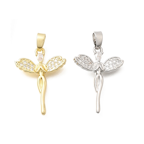 Латунные подвески с фианитами, ангельские прелести, долговечный