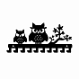 Iron Wall Mounted Hook Hangers, Decorative Organizer Rack with 10 Hooks, for Bag Clothes Key Scarf Hanging Holder, Owl