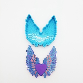 DIY Wing with Heart Silicone Molds, Resin Casting Molds, for UV Resin, Epoxy Resin Craft Making