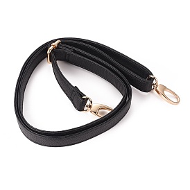 Imitation Leather Shoulder Strap, with Alloy Findings, for Bag Straps Replacement Accessories
