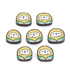 Кабошоны из полимерной глины ручной работы осенняя тема, кукуруза