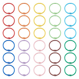 30 шт. 10 цвета, окрашенные распылением, железные кольца для папок-регистраторов с шарнирами