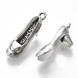 Tibetan Style Alloy Pendants, Cadmium Free & Lead Free, High-Heeled Shoes