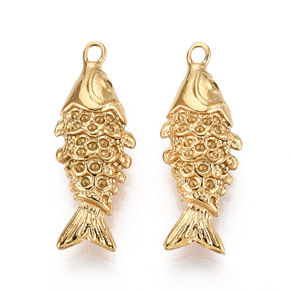 304 подвески из нержавеющей стали, ионное покрытие (ip), очарование рыбы