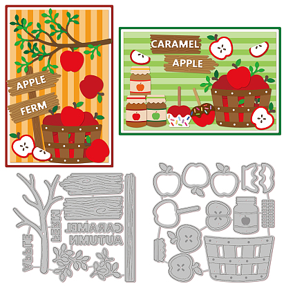 Углеродистая сталь разрезает трафареты, для diy scrapbooking, Фотоальбом, декоративная бумага для тиснения, цвет нержавеющей стали, Яблочный узор