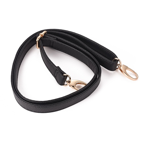 Imitation Leather Shoulder Strap, with Alloy Findings, for Bag Straps Replacement Accessories