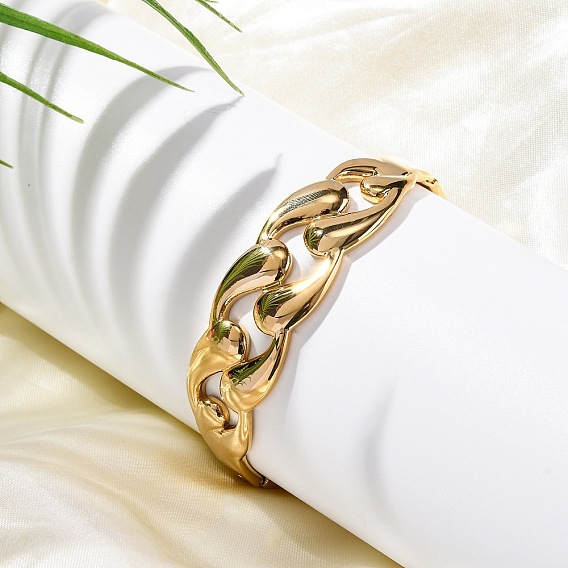 Ионное покрытие (IP) 304 шарнирные браслеты из нержавеющей стали для женщин, слеза