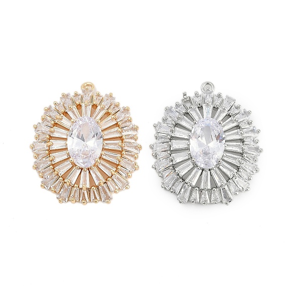 Латунные подвески, овальные амулеты, со стеклом